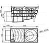 AGV3S ALCAPLAST AGV3S univerzális szennyvíz felfogó 300x155/125/110 oldalsó kif.