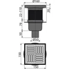 APV6411 ALCAPLAST APV6411 Padlóösszefolyó 150×150/50 mm