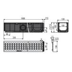 AVZ101-R101 FOLYÓKA ALCAPLAST KÜLTÉRI 100mm KERET NÉLK. HORGANYZOTT T ALAKÚ RÁCCSAL AVZ101-R101 FOLYÓKA ALCAPLAST KÜLTÉRI 100mm KERET NÉLK. HORGANYZOTT T ALAKÚ RÁCCSAL