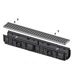 AVZ102-R103 FOLYÓKA ALCAPLAST KÜLTÉRI 100mm INTEGR. MÜA. PEREMMEL ÉS HORG. RÁCCSAL AVZ102-R103 FOLYÓKA ALCAPLAST KÜLTÉRI 100mm INTEGR. MÜA. PEREMMEL ÉS HORG. RÁCCSAL