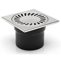 VÍZELNYELŐAKNA 15X15 KRÓM RÁCS ALSÓS 110mm