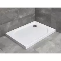 Radaway Delos D - 1000x750x50x10 szögletes aszimmetrikus lapos zuhanytálca+SZIFON