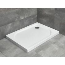 Radaway Delos D - 900x750x45x10 szögletes aszimmetrikus lapos zuhanytálca+SZIFON