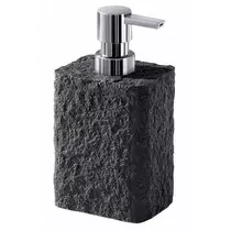 SAPHO ARIES szappanadagoló álló polyresin fekete kőhatású ABS/króm