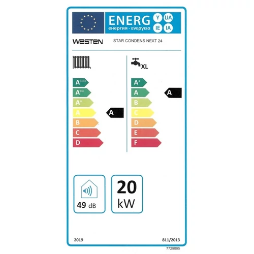 WESTEN STAR CONDENS NEXT 24 kondenzációs kombi gázkazán 24 20/24KW