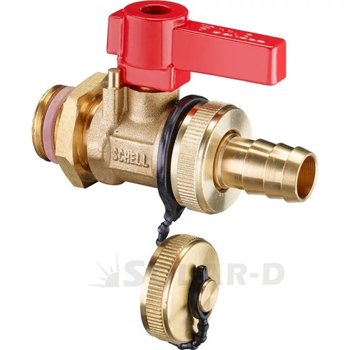 Schell kazántöltő-üritő gömbcsap,Krómozott karos kivitel