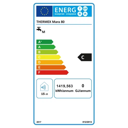THERMEX Mara 80 - elektromos vízmelegítő extra lapos kivitelben (2,5 kW / antracit)