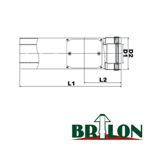 BRILON Alu/Alu toldócső 60/100 mm