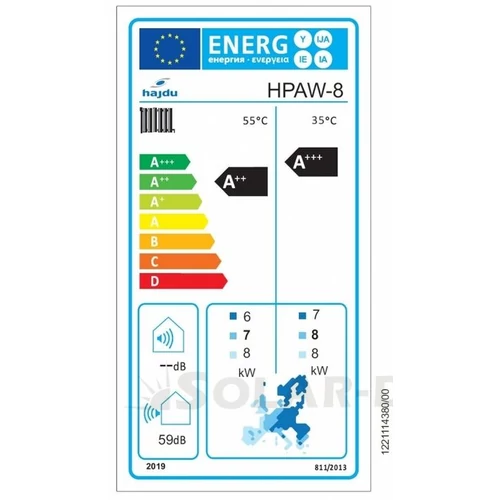 2239999605 Hajdu Fűtési-hűtési hőszivattyú HPAW-8 2239999605