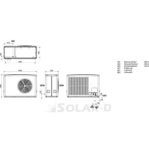 238983 STIEBEL ELTRON HPA-O 13 C Premium inverteres levegő-víz hőszivattyú