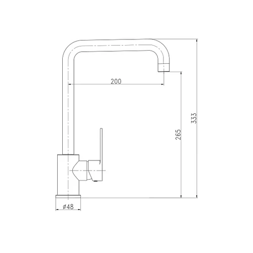 25.052.6IN FJORD Álló Mosogató Csaptelep inox