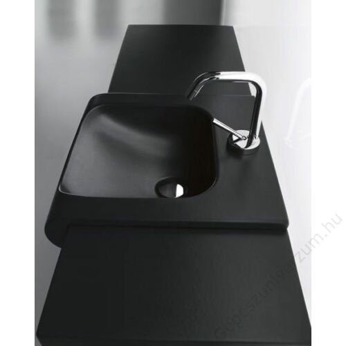 SAPHO KERASAN INKA pultra szerelhető mosdó 40x17x40cm matt fekete