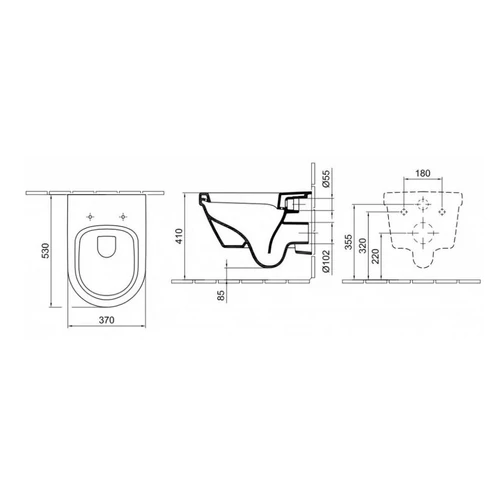 7060H101 ALFÖLDI FORMO WC CSÉSZE+ÜLŐKE 7060H1 01 KOMBIPACK