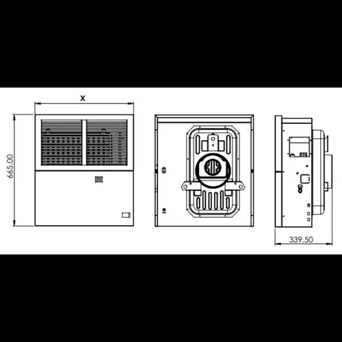 HOSKONV5 HUNOR SDU-5 DK parapepetes gázkonvektor 587x665x340