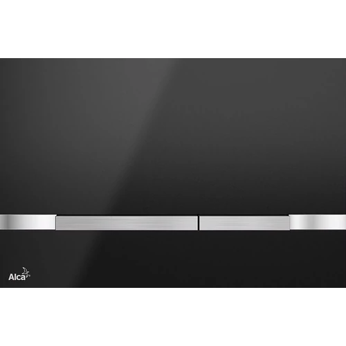 ALCAPLAST COLOR STRIPE-BLACK rozsdamentes acél nyomólap