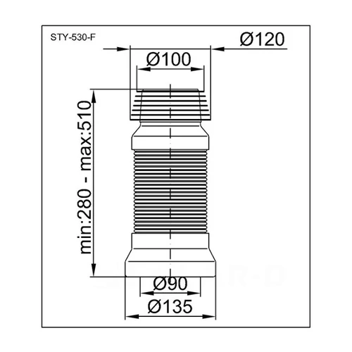 STY-530-F WC BEKÖTŐ FLEXI 110 STY-530-F *