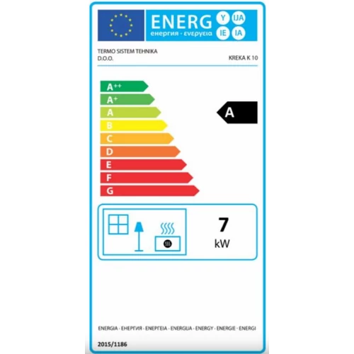 KANDALLÓ Termo Kreka 7kw felsőfüstcső  120mm